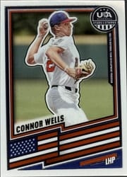 2026 Panini Stars & Stripes Prizm Base Set Connor Wells #40 card