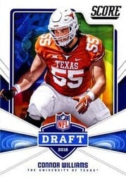 2018 Score NFL Draft Connor Williams #10 card
