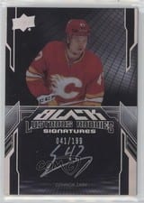 2023-24 SPx UD Black Lustrous Rookie Signatures Connor Zary #LRA-CZ card
