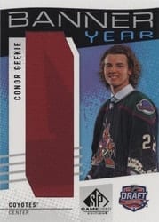 2025-26 SP Game Used 2022 NHL Draft Banner Year Autograph Relics Conor Geekie #BYA-GE card