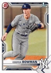2021 Bowman Draft Base Set Cooper Bowman #BD-87 card