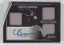 2022 Panini Absolute Tools of the Trade 3 Swatch Signatures Cooper Bowman #TT3S-CB card