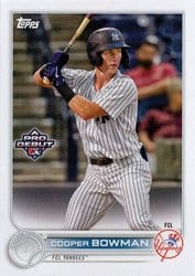 2022 Topps Pro Debut Base Set Cooper Bowman #PD-52 card