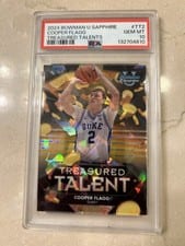 2024-25 Bowman University Chrome Sapphire Treasured Talent Cooper Flagg #TT-2 card