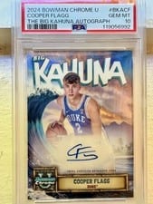2024-25 Bowman University Chrome The Big Kahuna Autographs Cooper Flagg #BKA-CF card