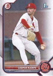 2022 Bowman Draft Base Set Cooper Hjerpe #BD-95 card
