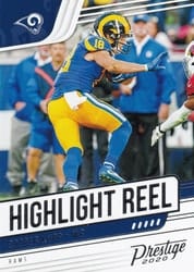2020 Panini Prestige Highlight Reel Cooper Kupp #HR-CK card