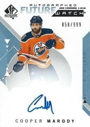 2018-19 SP Authentic Base Set Cooper Marody #216 card