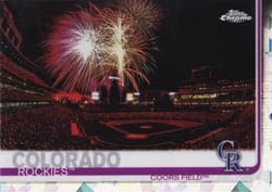2019 Topps Chrome Sapphire Edition Base Set Coors Field #604 card