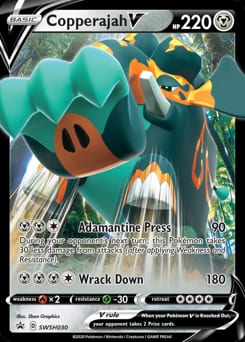 SWSH Black Star Promos Copperajah V #SWSH030 card