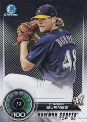 2018 Bowman Scouts Top 100 Corbin Burnes #BTP-72 card