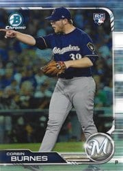 2019 Bowman Chrome Base Set Corbin Burnes #32 card
