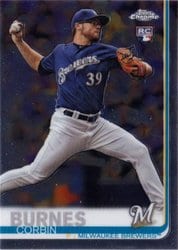 2019 Topps Chrome Base Set Corbin Burnes #84 card