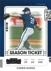 2021 Panini Contenders Base Set Corbin Burnes #2 card
