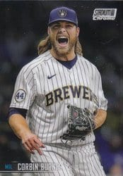 2021 Stadium Club Chrome Base Set Corbin Burnes #368 card