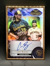 2022 Topps Gold Label Framed Autographs Corbin Burnes #FA-CB card