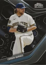2023 Topps Chrome Black Base Set Corbin Burnes #83 card