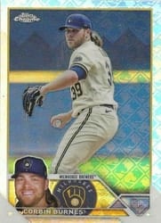 2023 Topps Chrome Logofractor Edition Base Set Corbin Burnes #214 card
