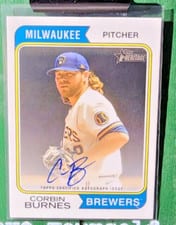 2023 Topps Heritage Real One Autographs Corbin Burnes #ROA-CB card
