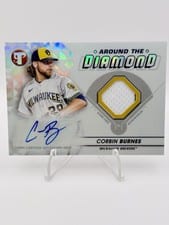2023 Topps Pristine Around the Diamond Autograph Relics Corbin Burnes #ADR-CB card