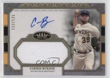 2024 Topps Tier One Autographed Jumbo Relics Corbin Burnes #AT1JR-CB card