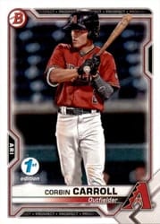 2021 Bowman 1st Edition Base Set Corbin Carroll #BP-142 card