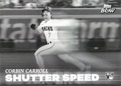 2023 Topps Black & White Shutter Speed Corbin Carroll #SS1 card