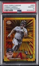 2023 Topps Chrome Radiating Rookies Corbin Carroll #RR-3 card