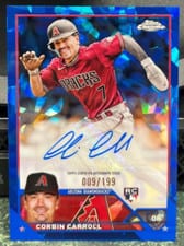 2023 Topps Chrome Update Sapphire Edition Autographs Corbin Carroll #USA-CC card