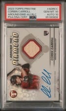 2023 Topps Pristine Around the Diamond Autograph Relics Corbin Carroll #ADR-CC card