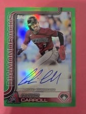 2025 Topps Corbin Carroll Green Foil Flagship Real One Autograph #78 card