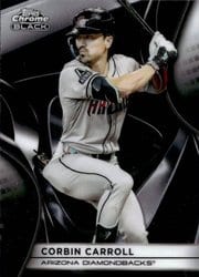 2025 Topps Chrome Black Base Set Corbin Carroll #92 card