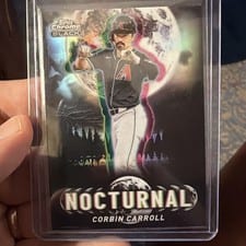 2025 Topps Chrome Black Nocturnal Corbin Carroll #NOC-37 card