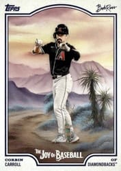 2025 Topps X Bob Ross: The Joy of Baseball Base Set Corbin Carroll #23 card