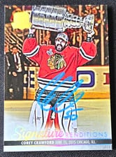 2023-24 Upper Deck The Cup Signature Renditions Corey Crawford #SR-CC card
