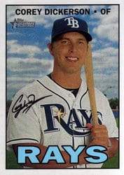 2016 Topps Heritage Base Set Corey Dickerson #510 card