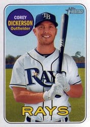 2018 Topps Heritage Base Set Corey Dickerson #88 card