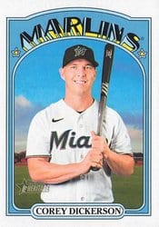 2021 Topps Heritage Base Set Corey Dickerson #513 card