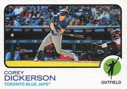 2022 Topps Heritage Base Set Corey Dickerson #306 card