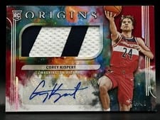 2021-22 Panini Origins Rookie Jersey Autographs Corey Kispert #JA-KIS card