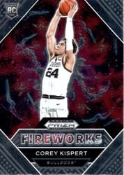 2021 Panini Prizm Draft Picks Fireworks Corey Kispert #6 card