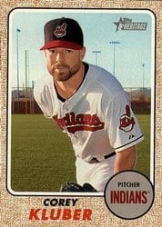 2017 Topps Heritage Base Set Corey Kluber #181 card