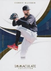 2018 Panini Immaculate Collection Base Set Corey Kluber #61 card