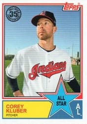 2018 Topps 1983 Topps Baseball 35th Anniversary All-Stars Corey Kluber #83AS-11 card