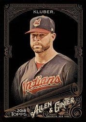2018 Topps Allen & Ginter X Base Set Corey Kluber #117 card