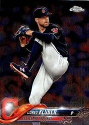 2018 Topps Chrome Base Set Corey Kluber #20 card