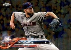 2018 Topps Chrome Update Base Set Corey Kluber #HMT85 card