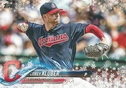 2018 Topps Holiday Base Set Corey Kluber #HMW136 card