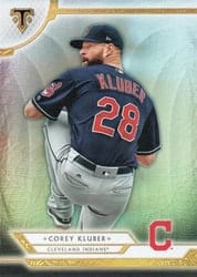 2018 Topps Triple Threads Base Set Corey Kluber #52 card