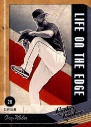 2019 Panini Leather & Lumber Life on the Edge Corey Kluber #LOE-7 card
